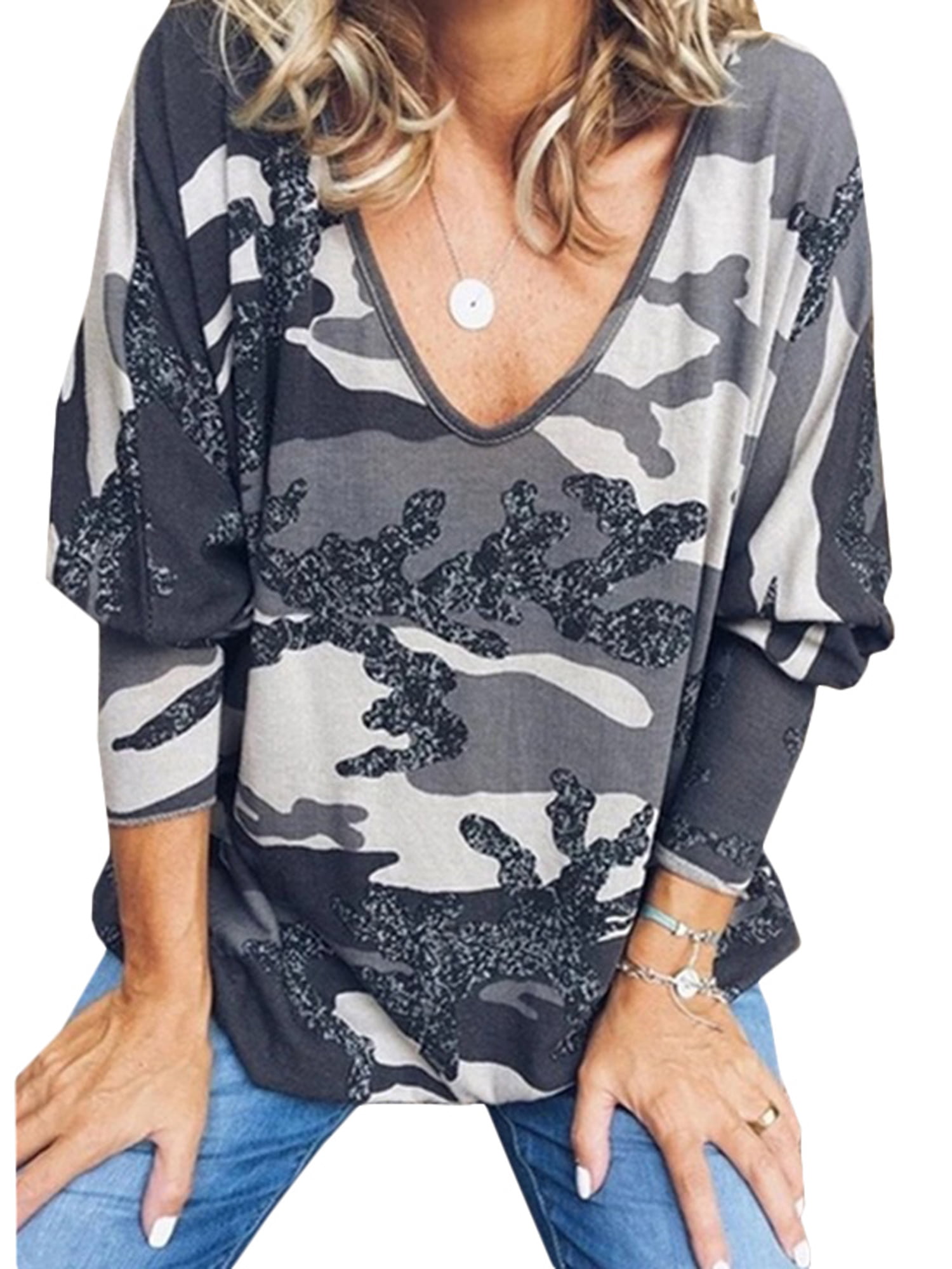 camouflage silk blouse