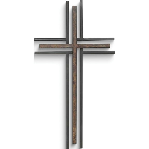 Fashion Expressions Of Faith Black/Bronze Metal Wall Cross Made In China gm11127