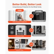 KFFKFF Fingerprint Door Lock Set, Electronic Biometric Deadbolt with Handle, Ergonomic Grip Design, Keyless Entry, Auto Locking, Temporary Code, Privacy Protection Password, Ideal for Home, Silver