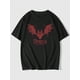 thumbnail image 1 of Halloween T-shirt - Goth Men Bat Print Tee For Halloween, School, 1 of 6