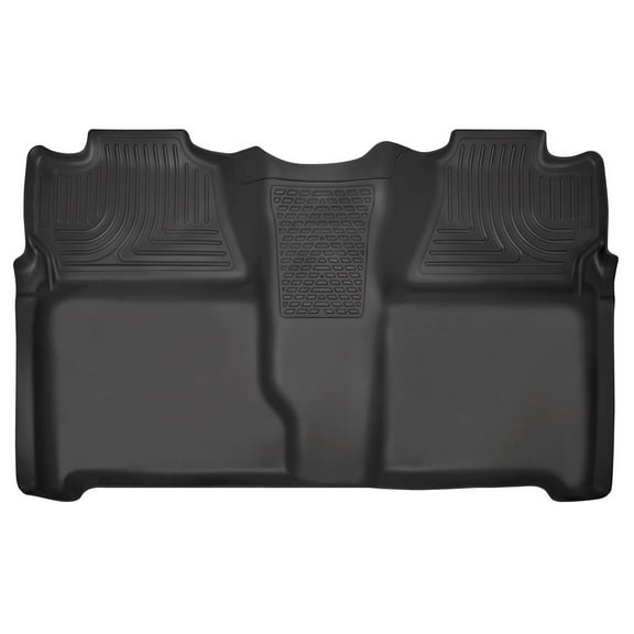 Husky Liners 19201 Weatherbeater Floor Mat Fits 2007-2014 Silverado/Sierra 1500/2500/3500 Crew Cab 2nd Row Liner 1pc Black