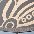 thumbnail image 3 of Safavieh Courtyard Crystal Floral Indoor/Outdoor Area Rug, Gray/Natural, 6'7" x 6'7" Round, 3 of 8