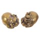 thumbnail image 1 of Golden Brass Wedding Couple Pig Statue Romantic Decor Handcrafted Ornament for Home Decoration 2pcs, 1 of 4