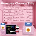 thumbnail image 5 of Talking English & Arabic Flash Cards - 8" LCD Writing Tablet for Kids 3-12,Bilingual 510 Sight Words,Toddler Pocket Speech,Drawing Sketch Pad,Autism Toys for Boy (Arabic - Pink), 5 of 6