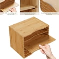 Bamboo 5 Tier Desktop Organizer, Paper Organizer Mail Sorter, File ...