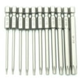 thumbnail image 2 of TMAX 11 pc Torx Screwdriver Insert Bit Set 6 point T6-T40 Round Shank 1/4 Inch Hex End 3 Inch Length, 2 of 4