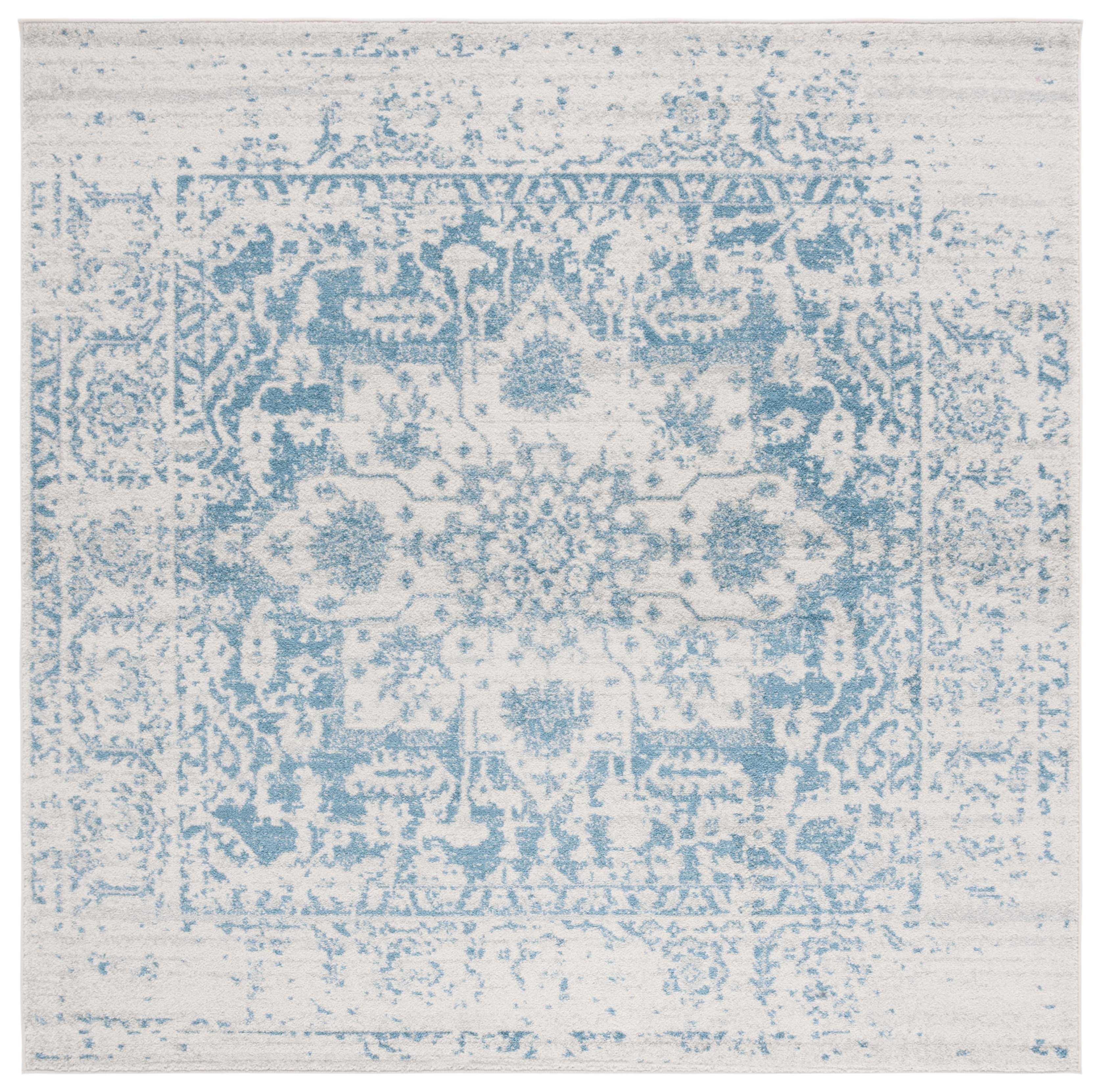 Safavieh Madison Katina Traditional Oriental Area Rug, Teal/Ivory, 3' x 3' Square