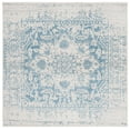 thumbnail image 3 of SAFAVIEH Madison Katina Traditional Area Rug, Teal/Ivory, 9' x 9' Square - Large - Traditional Design, Teal & Ivory, Non-Shedding & Easy Cleaning, Ideal for Living Room, Bedroom, Dining Space, 3 of 16