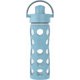 thumbnail image 1 of Botella de agua de vidrio Lifefactory de 16 onzas con tapa abatible activa y funda protectora de silicona Denim, 1 of 1