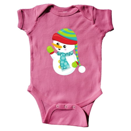 

Inktastic Snowman With Hat Carrot Nose Scarf Gloves Gift Baby Boy or Baby Girl Bodysuit