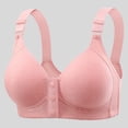 thumbnail image 5 of NIEWTR Seamless Front Closure Bras for Women Wireless Full Coverage Support Bra Comfortable No Underwire Everyday Bralettes (Pink,46), 5 of 9