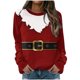 thumbnail image 4 of Camisas navideñas para mujer, sudadera ligera con cuello redondo de manga larga estampada, camisetas cómodas gráficas Pompotops gfhjh14606, 4 of 6