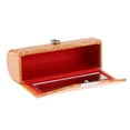 thumbnail image 4 of Cosmetic Lipstick Case Holder with Mirror - Small Organizer Bag for Purse - PU Leather - Orange, as described, 4 of 7