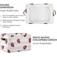 thumbnail image 3 of FREEAMG Collapsible Storage Basket Ladybug and Stripes Rectangular Storage Bins Baskets Toys Storage Bins with Handles for Bedroom Home Office 1PCS, 3 of 7