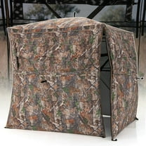 Spaco Hunting Blind 360 Degree One-Way See-Through Ground Blind for 2-3 Person, Camping Tent for Hiking Traveling