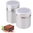 thumbnail image 1 of HAHADAXA 2pcs Powder Flour Shaker, Stainless Steel Powder Sugar Duster Can with Fine-Mesh Lid, Sifter Dispenser Container Powder Flour Shaker, 1 of 7