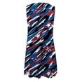 thumbnail image 4 of Robe d'Été pour Femmes avec Manches Mode d'Été pour Femmes Jour de l'Indépendance Imprimé Col Rond Sans Manches Robe Chandail Robe d'Été Courte pour Femmes Robe d'Été à Manches Courtes, 4 of 5