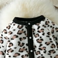 thumbnail image 4 of CUZIBR Baby Girls Boys Cartoon Leopard Print Jumpsuit Oneise Romper Winter Warm Clothes Birthday Dailywear For Toddler, 4 of 4