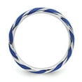 thumbnail image 2 of Sterling Silver Twisted Blue Enameled Ring, 2 of 5
