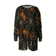 thumbnail image 3 of Womens 2 Piece Halloween Outfits Sweat Shorts Sets Loose Casual Lounge Matching Set Sweatsuit Tracksuit Fall Clothes, S, 3 of 3