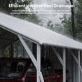 thumbnail image 5 of VENTOPYR 20 ft X 23 ft 2-in-1 Carport with Storage Shed, Heavy Duty Steel Frame Car Canopy with 10 x 3 ft Tool Shed, White, 5 of 13