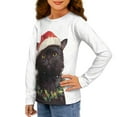 thumbnail image 4 of DISNIMO Christmas Cat Tshirt Kids Long Sleeve Shirts for Boys Size 7-8 Shirts for Girls Crew Neck Sweatshirt Kids Long Sleeve Shirt for Girls Kids Casual T-Shirts for Boys, 4 of 7