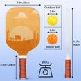 thumbnail image 3 of Pickleball Paddles Set Of 1, Fiberglass Surface, West & Cowboy Print, 1 Paddle, 2 Balls & Bag, 3 of 5