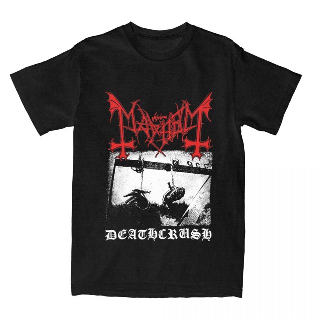 Camiseta de manga corta para hombre y mujer camisa con cuello redondo talla grande Mayhem Deathcrush Euronymous Dead Varg