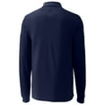 thumbnail image 3 of Men's Cutter & Buck Navy Utah State Aggies Advantage Tri-Blend Pique Long Sleeve Polo, 3 of 3