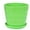 Green2, variant on Flower Pot with Drainage Hole & Saucer - Thickened Resin/Plastic Planter for Indoor Outdoor Plants, Modern Decorative Container for Living Room Garden