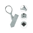 thumbnail image 3 of INSPIRE CHIC Men's Skinny Pretied Solid Color Zipper Ties Neck Adjustable Strap Wedding Groom Tie Gray One Size, 3 of 6