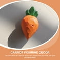 thumbnail image 2 of PAMINGONO 2Pcs Carrot Figurines Orange Wood Desktop Carrot Decoration for Family and Friends, 2 of 8