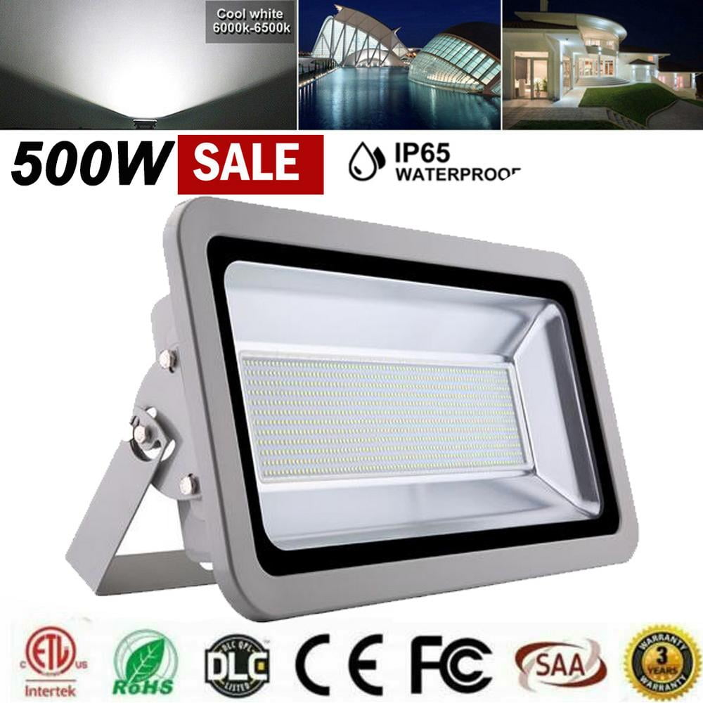 LED Floodlights 10/20/30/50/100W/150/200/300/500W PIR Sensor Outdoor Light Cool 