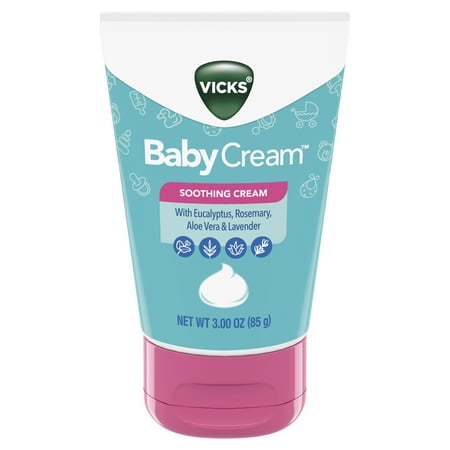 (3 pack) (3 pack) Vicks Baby VapoCream Soothing Vapors Moisturizing Cream, 3 oz