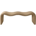 thumbnail image 3 of Pemberly Row Contemporary Soft Tan Vegan Leather Bench - 56.5"W x 18"D x 19"H, 3 of 11