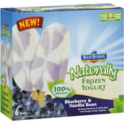 Blue Bunny Blueberry & Vanilla Bean Naturally Frozen Yogurt, 6 count