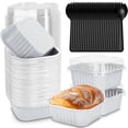 thumbnail image 1 of Bandeja para hornear Selizo, minisartenes de papel de aluminio de 10 oz con tapas, 1 of 7