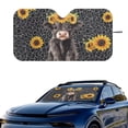 thumbnail image 2 of Xixirimido Car Windshield Sun Shade Foldable Sunshade Front Window Cover Sun Visor for Trucks SUVs Sedan Universal Car Interior Accessories, Highland Cattle Sunflower Leopard, 2 of 8