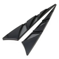 Black And Silver Car Bonnet Hood Scoop Air Intake Inlet Flow Vent Decoration Black Fangkenuo