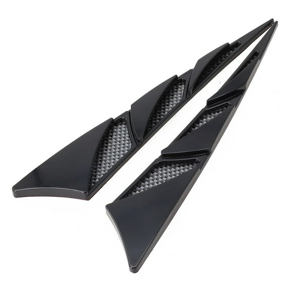 Black And Silver Car Bonnet Hood Scoop Air Intake Inlet Flow Vent Decoration Black Fangkenuo