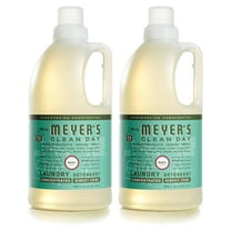 Mrs. Meyer,S Liquid Laundry Detergent, Biodegradable Formula Infused With Essential Oils, Basil, 64 Oz - Pack Of 2 (128 Loads)