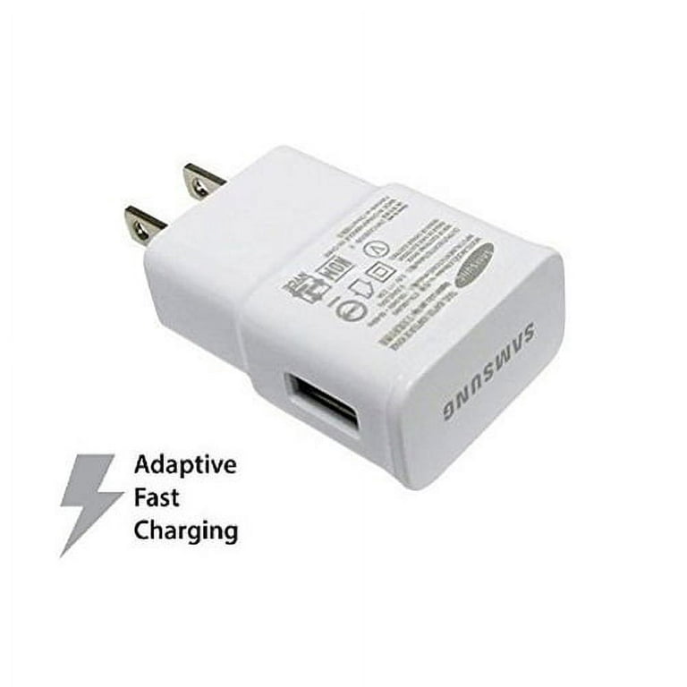 Chargeur Rapide Adaptatif OEM pour Samsung Galaxy A21 15W avec Données USB  Certifiées et Câble de Charge. (Noir / Câble de 4 Pieds) 
