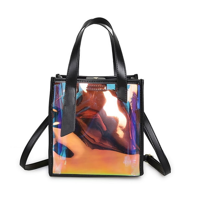 Sac à Main Fourre-Tout pour Femmes Mode Holographique Sac à Bandoulière avec Sac à Main Intérieur