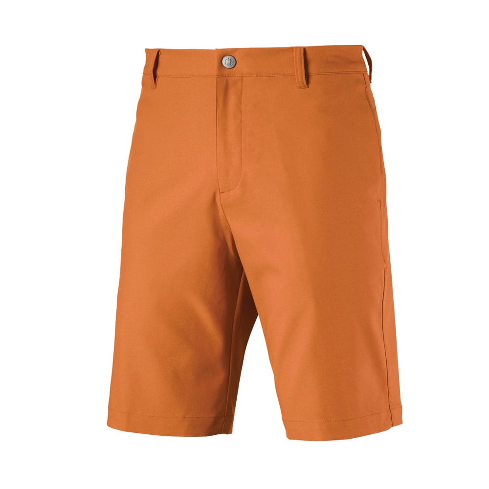 puma orange golf shorts