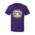 thumbnail image 1 of Baseball Mom Jaguar Print Sports Men's Graphic T-Shirt, Purple, Small, 1 of 4