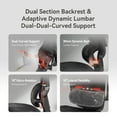 thumbnail image 4 of SIHOO M59AS Ergonomic Office Chair, High Back Mesh Office Chairs with 3D Flip Armrests and Headrest for Adults, Black, 300lb, 4 of 9