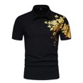 thumbnail image 2 of LSLJS T-Shirt à Manches Courtes Imprimé Col Rabattu pour Hommes, Vêtements d'Été pour Hommes, 2 of 9
