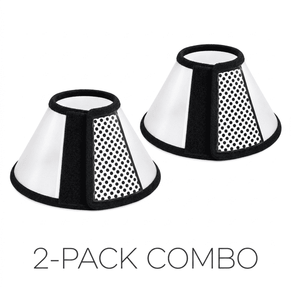 Elizabethan Collar For Dogs, 2 PCS Adjustable Dog Cone Transparent Breathable Plastic Dog Elizabethan Collar Protective Neck Wraps For Recovery Healing After Surgery Cats And Small Medium Pets