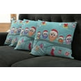 thumbnail image 5 of Ambesonne Christmas Throw Pillow Cover 4 Pack, Owl Family Tree, 18", Multicolor, 5 of 5