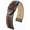 Brown, variant on Hirsch Knight Alligator-Design Genuine Leather Watch Strap - Golden Brown - L - 28mm